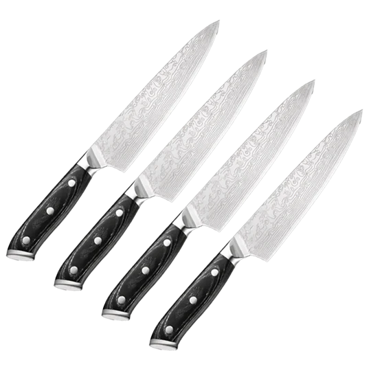 4 coltelli Damasco